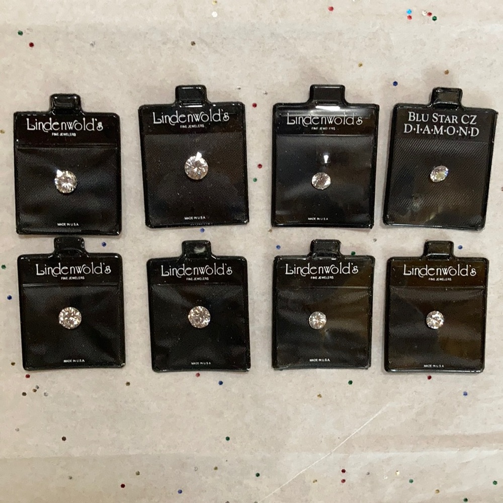 Lot of 8 Lindenwold’s Cubic Zirconium. 8mm & 5mm